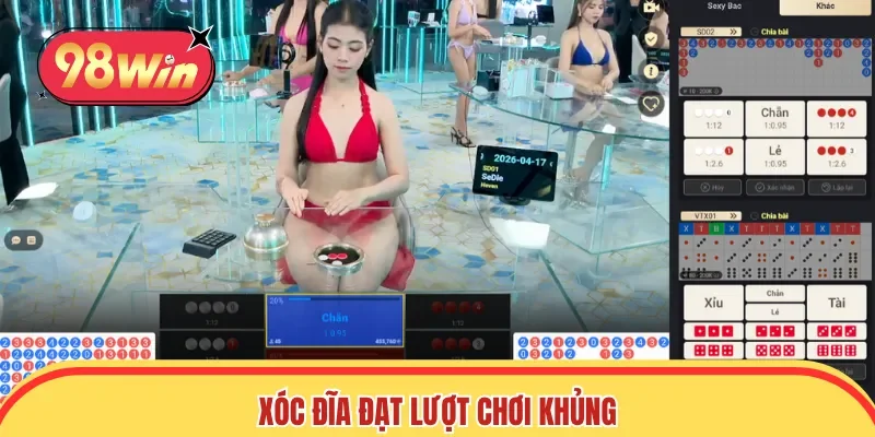 Xóc đĩa đạt lượt chơi khủng